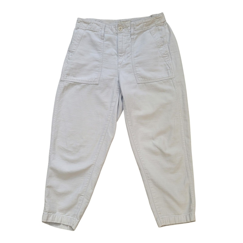 Madewell Utility Tapered Crop Pants White High Rise P26